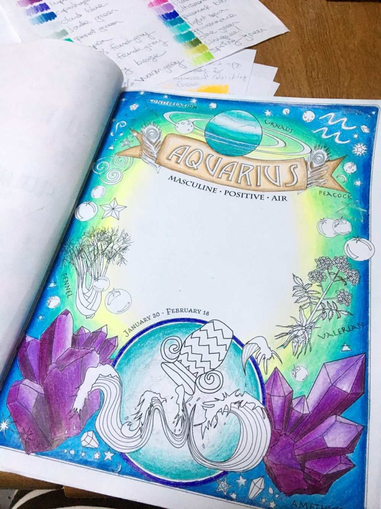 Aquarius Color-Along - Coloring Book of Shadows