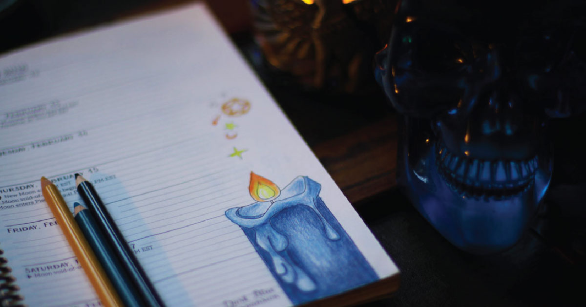 How to Color a Dripping Candle Coloring Book of Shadows