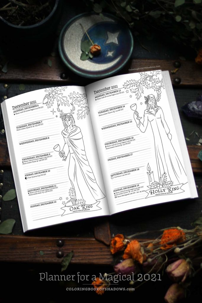 Planner for a Magical 2021 - Coloring Book of Shadows