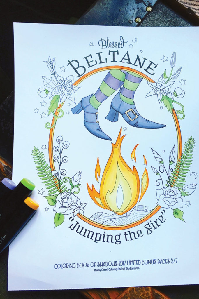 Beltane-Coloring-Page - Coloring Book of Shadows