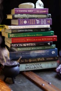 A few of my favorite witchcraft books, spell books, and other witchy things to read.