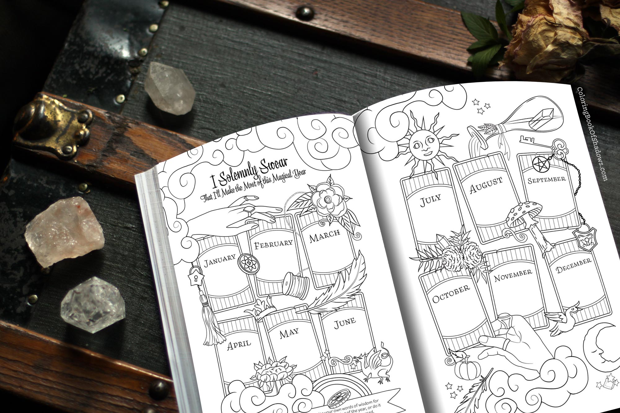 Coloring Book of Shadows Planner for a Magical 2021 Coloring Book of